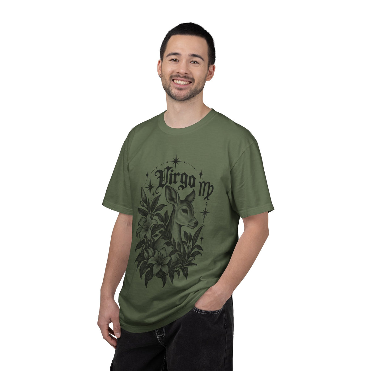 Virgo Zodiac T-Shirt — 'Virgo ' Floral Deer Astrology Tee