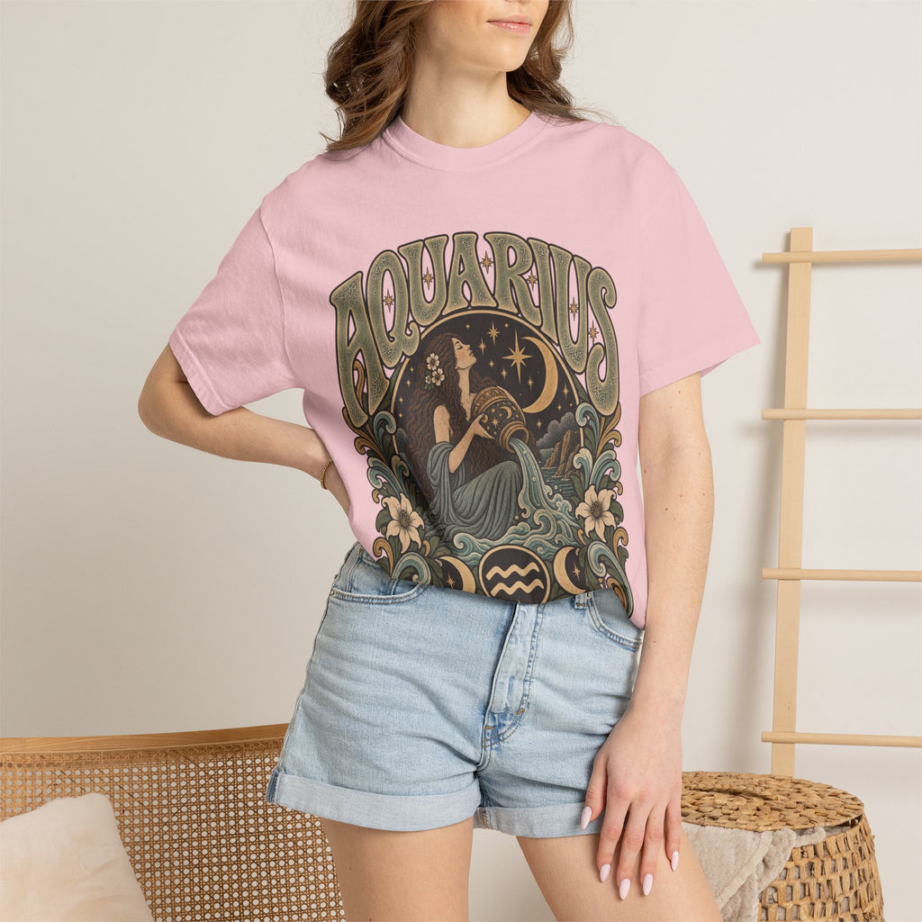 Aquarius Zodiac T-Shirt — Vintage Astrological Sign Tee
