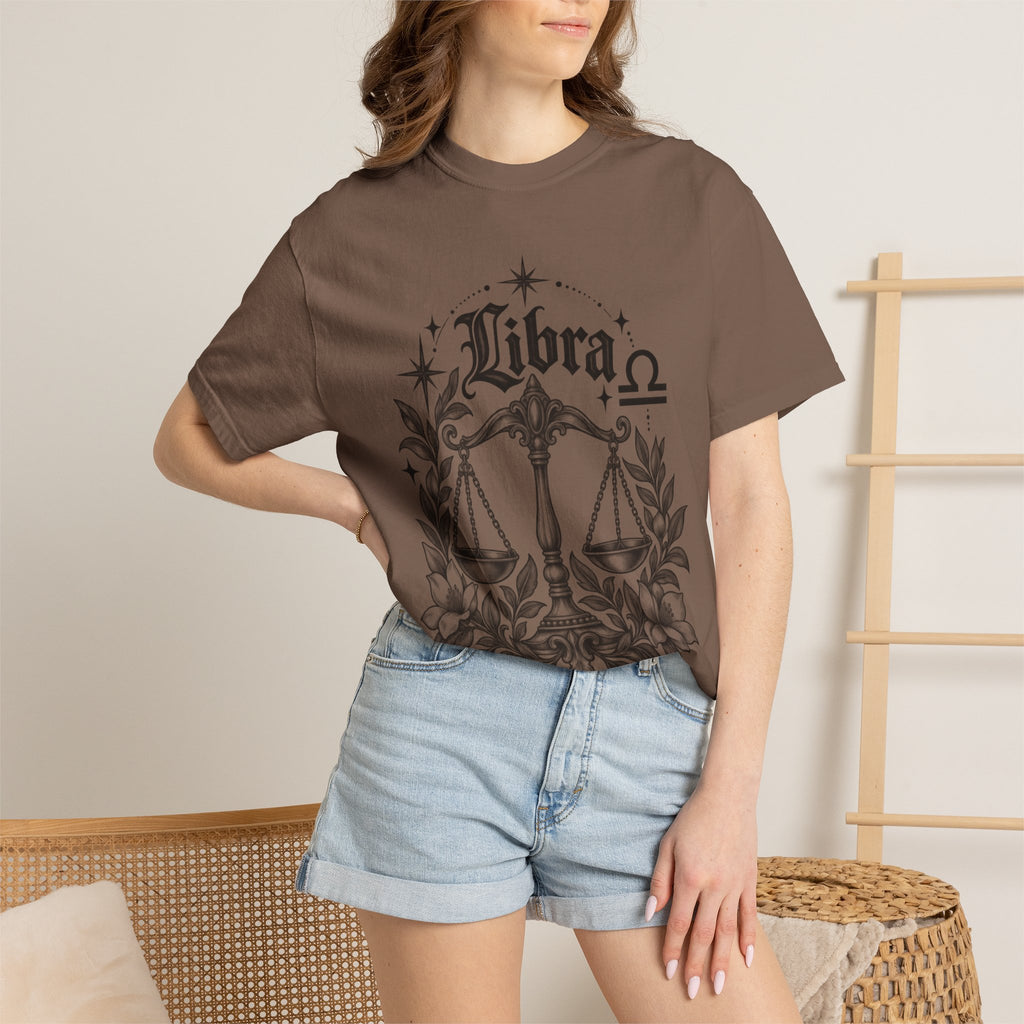 Libra Zodiac Scales T-Shirt — Astrological Sign Graphic Tee