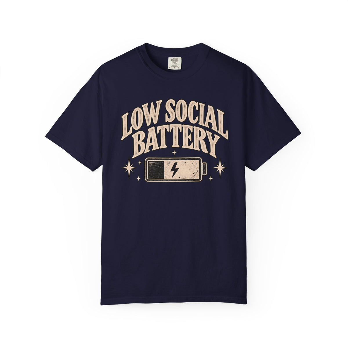 Low Social Battery Tee — Funny Introvert Graphic T-Shirt