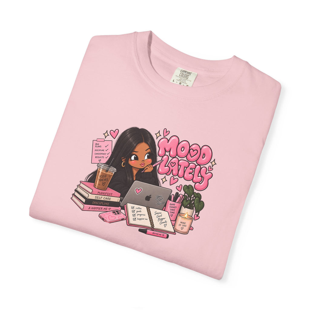 Mood Lately T-Shirt — Cute Study Girl Graphic Tee