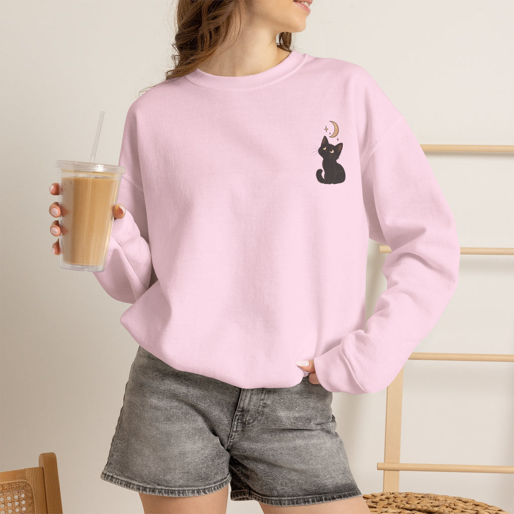 Cat Moon Gaze Sweatshirt