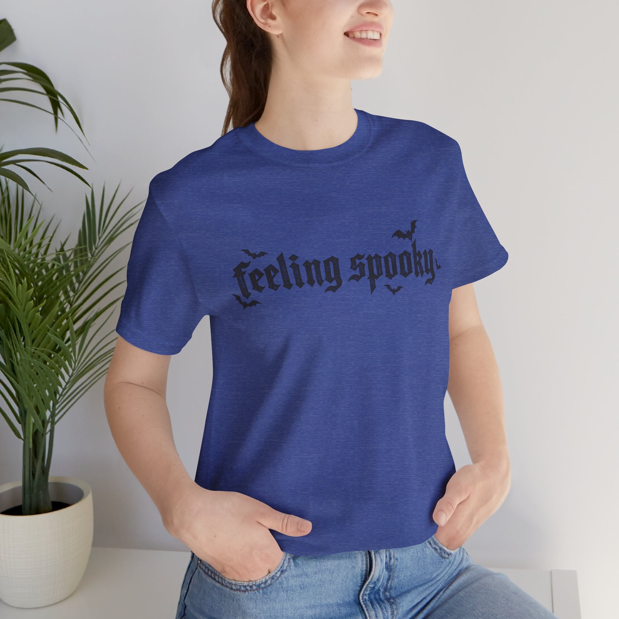 Feeling Spooky T-Shirt — Gothic Halloween Tee with Bats