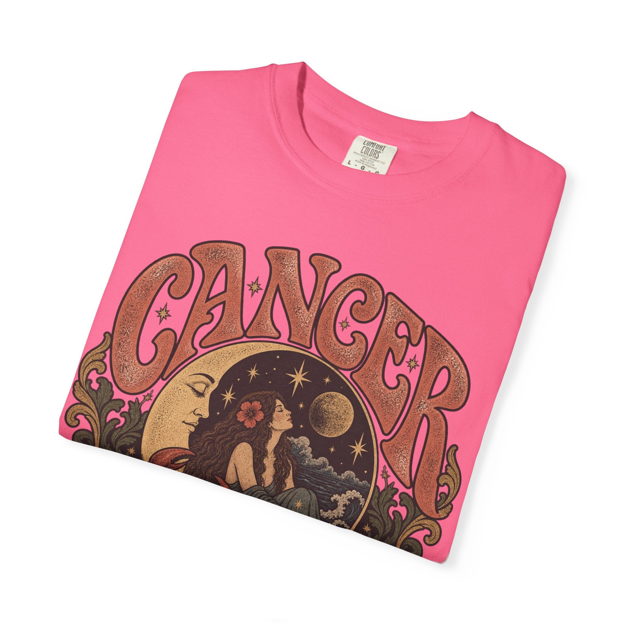 Cancer Zodiac T‑Shirt — Vintage Astrology Tee (Cancer Zodiac Sign)