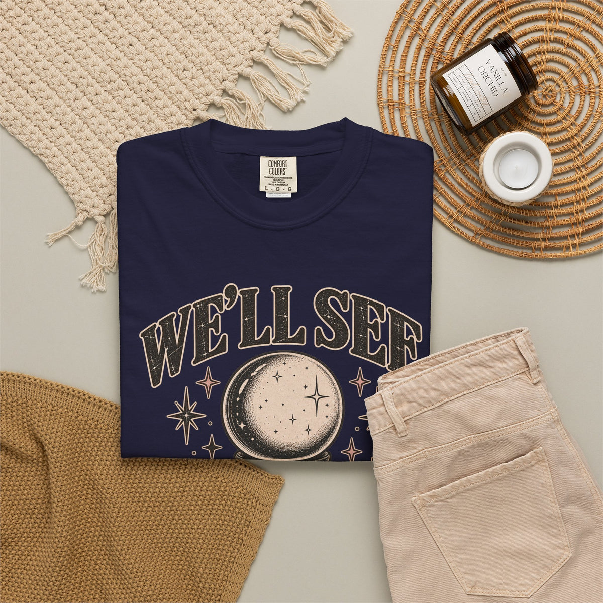 We'll See Crystal Ball Tee — Vintage Mystic Graphic T-Shirt
