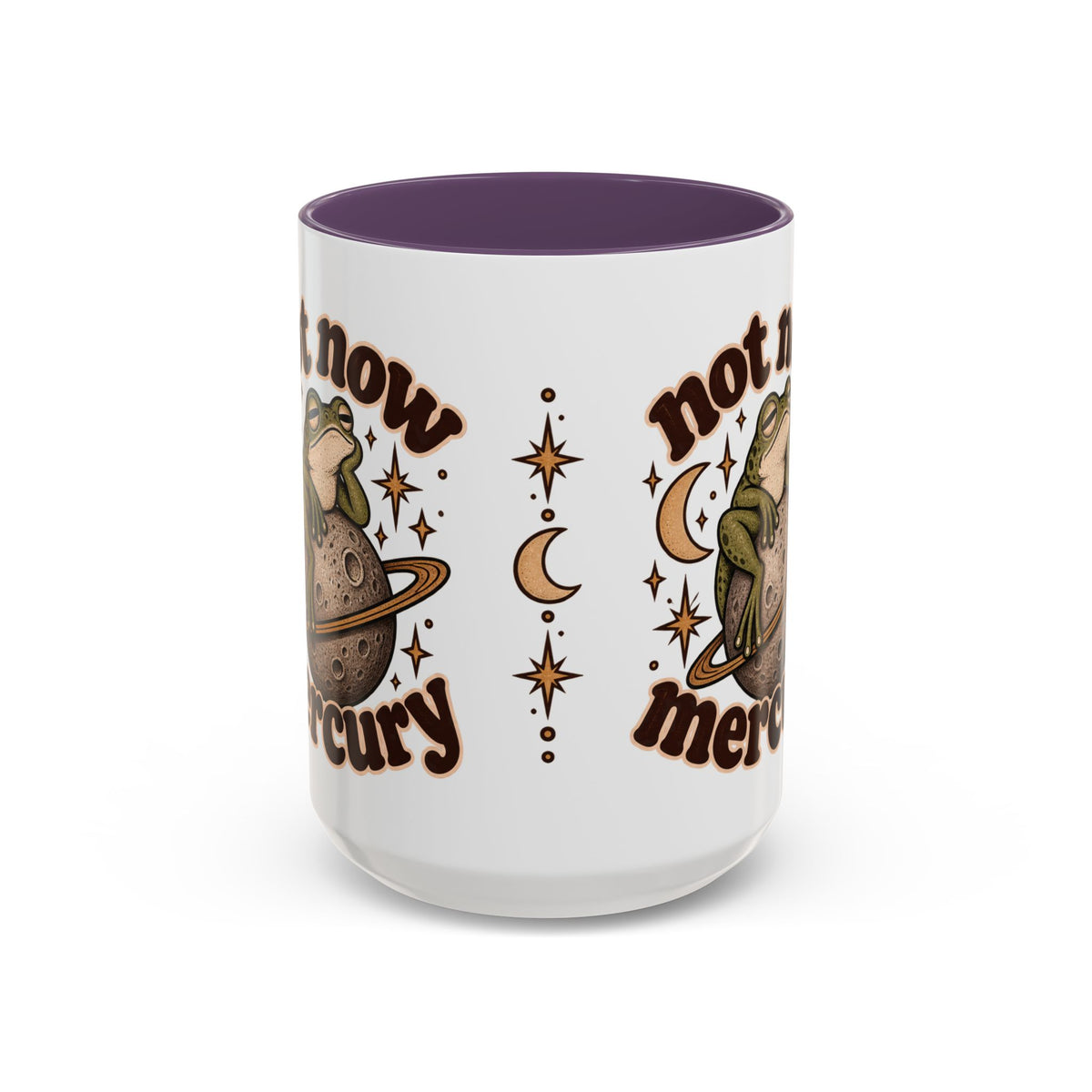 Not Now Mercury Mug — Retro Frog & Planet Ceramic Coffee Mug