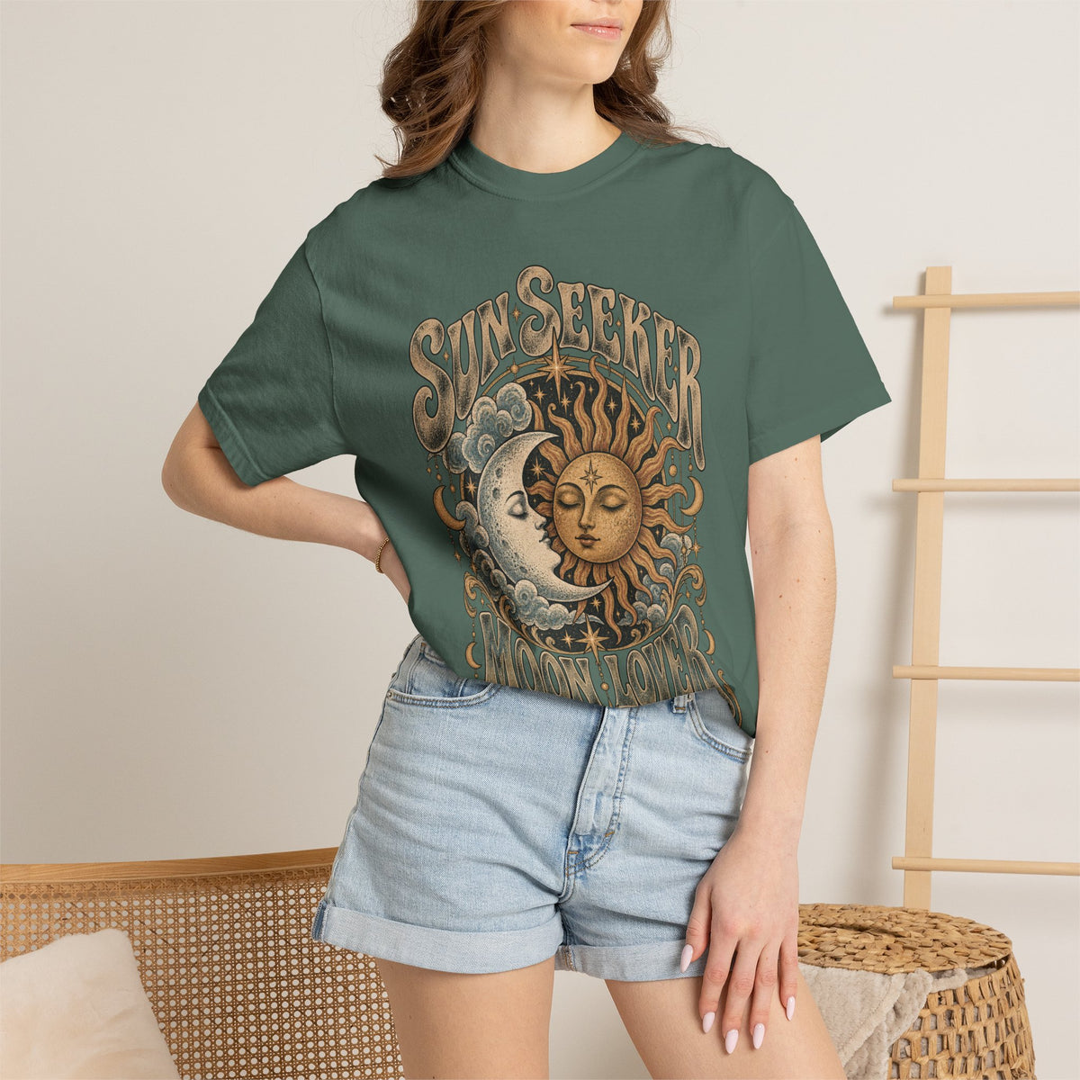 Sunseeker Moonlovers T-Shirt — Vintage Sun & Moon Graphic Tee