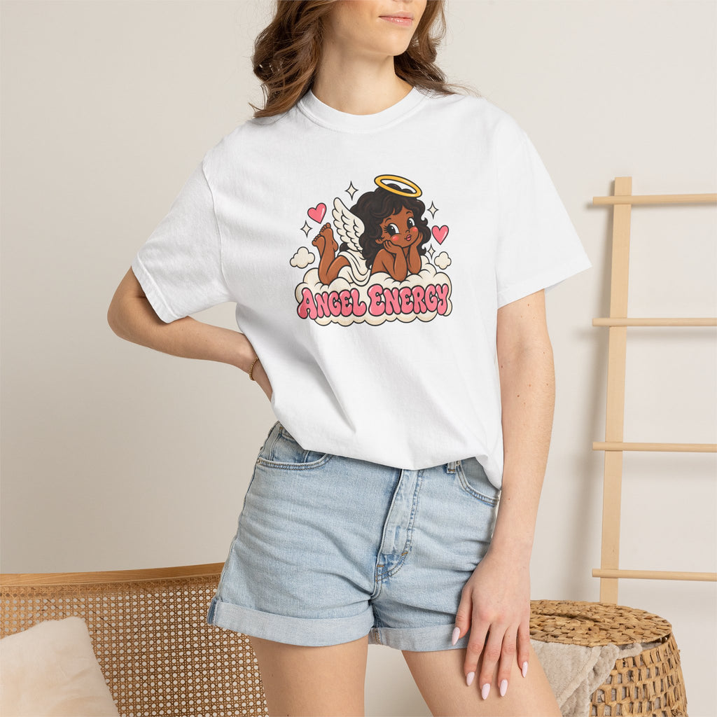 Angel Energy T-Shirt — Cute Retro Angel Graphic Tee