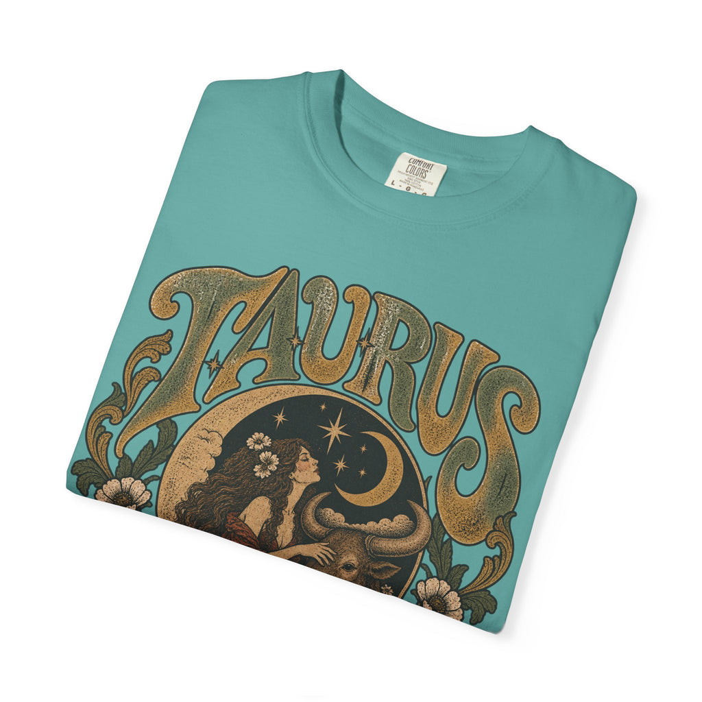 Taurus Zodiac T‑Shirt — Vintage Astrological Bull Graphic
