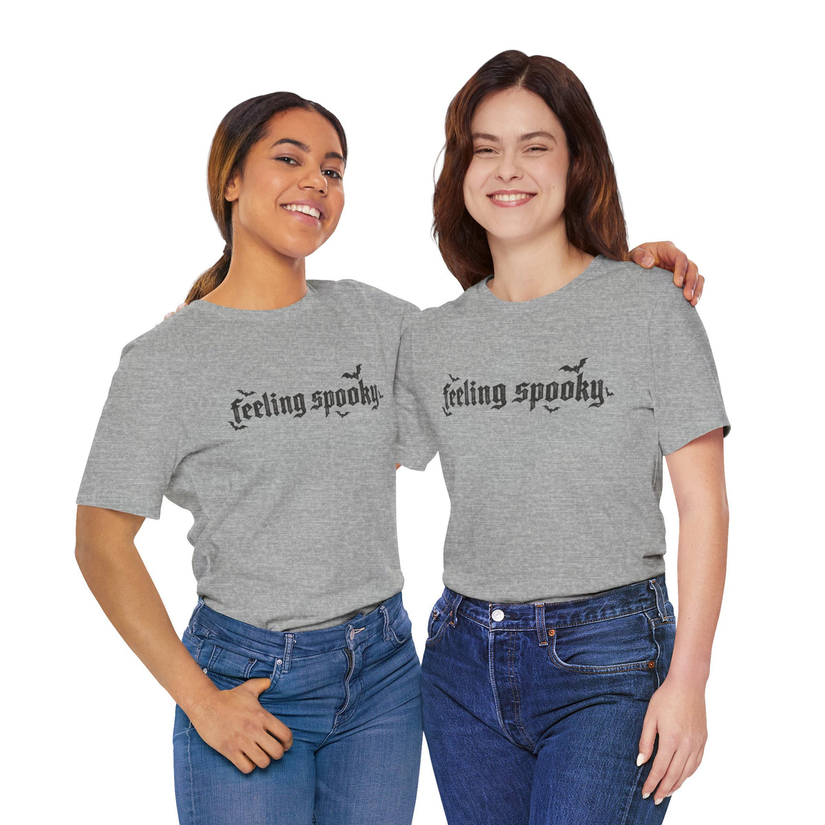 Feeling Spooky T-Shirt — Gothic Halloween Tee with Bats