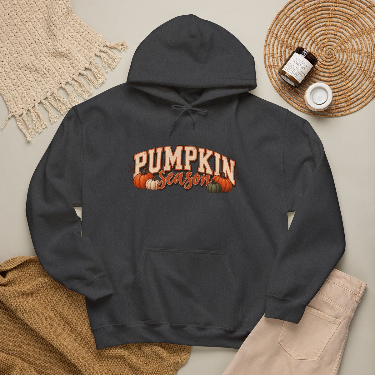 Pumpkin Season Hoodie — Autumn Pumpkin Graphic Sweatshirt