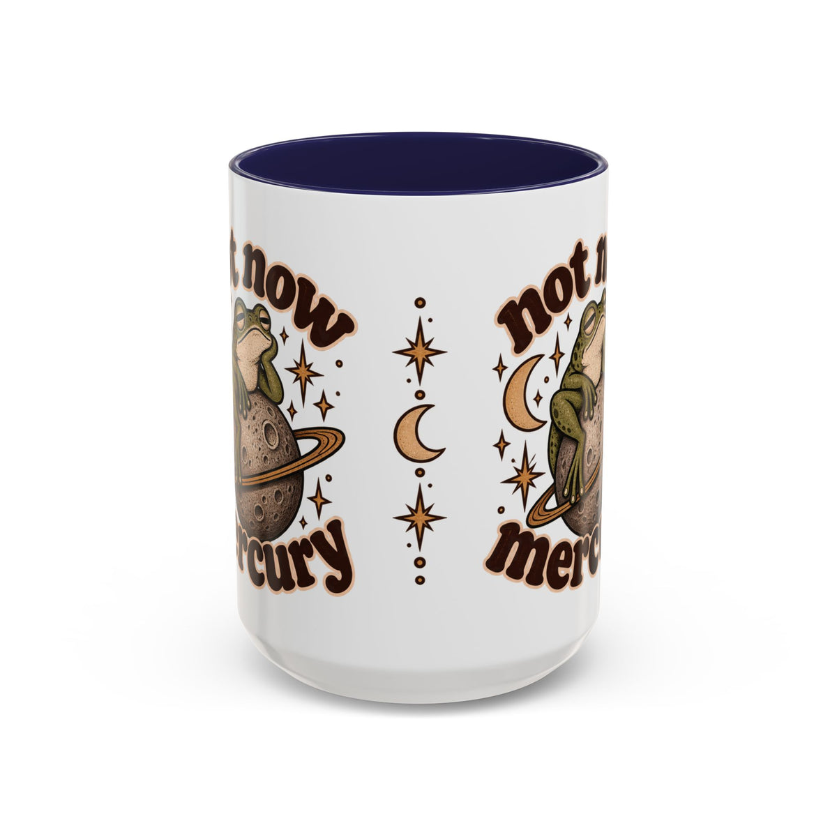 Not Now Mercury Mug — Retro Frog & Planet Ceramic Coffee Mug