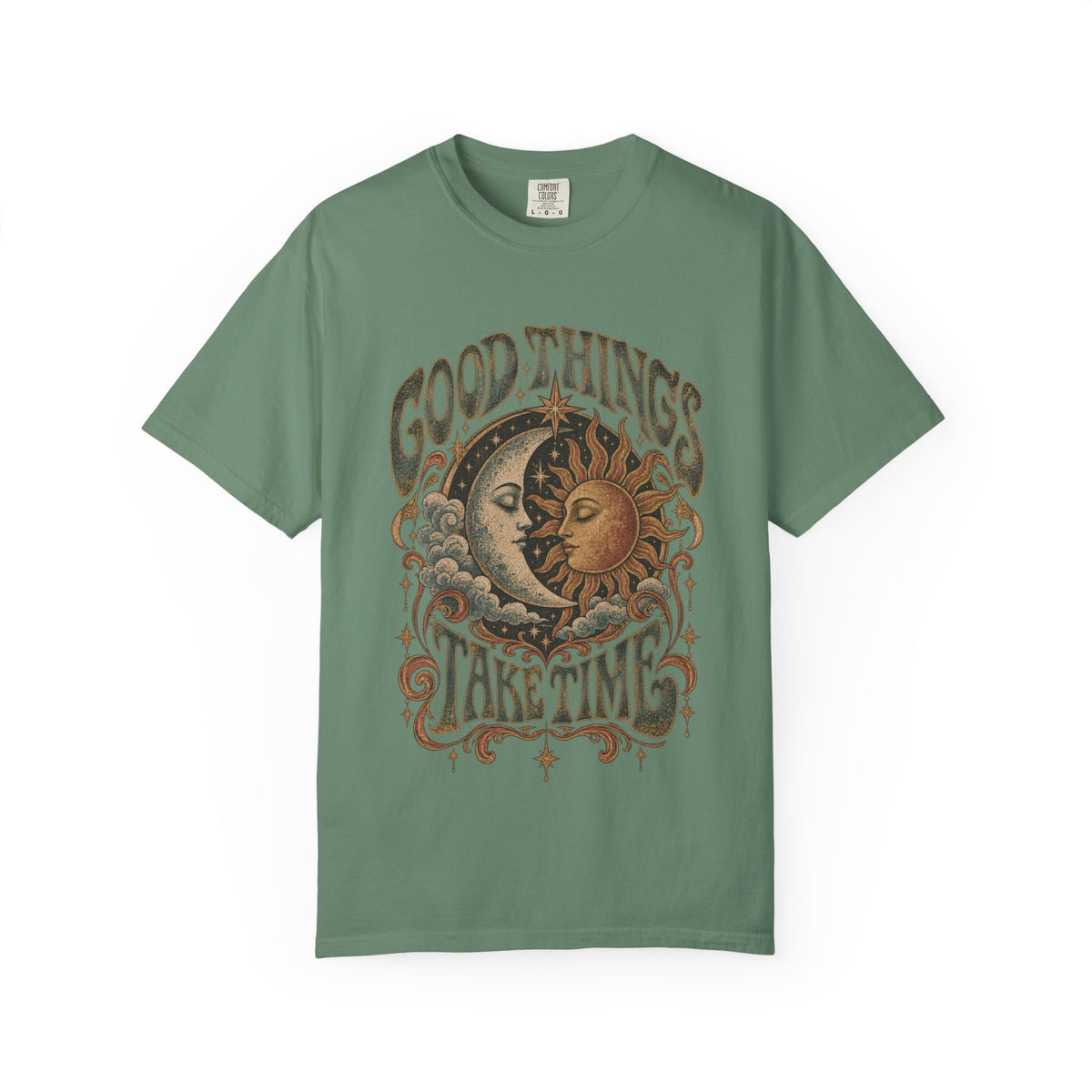 Good Things Take Time Tee — Vintage Sun & Moon Graphic T-Shirt