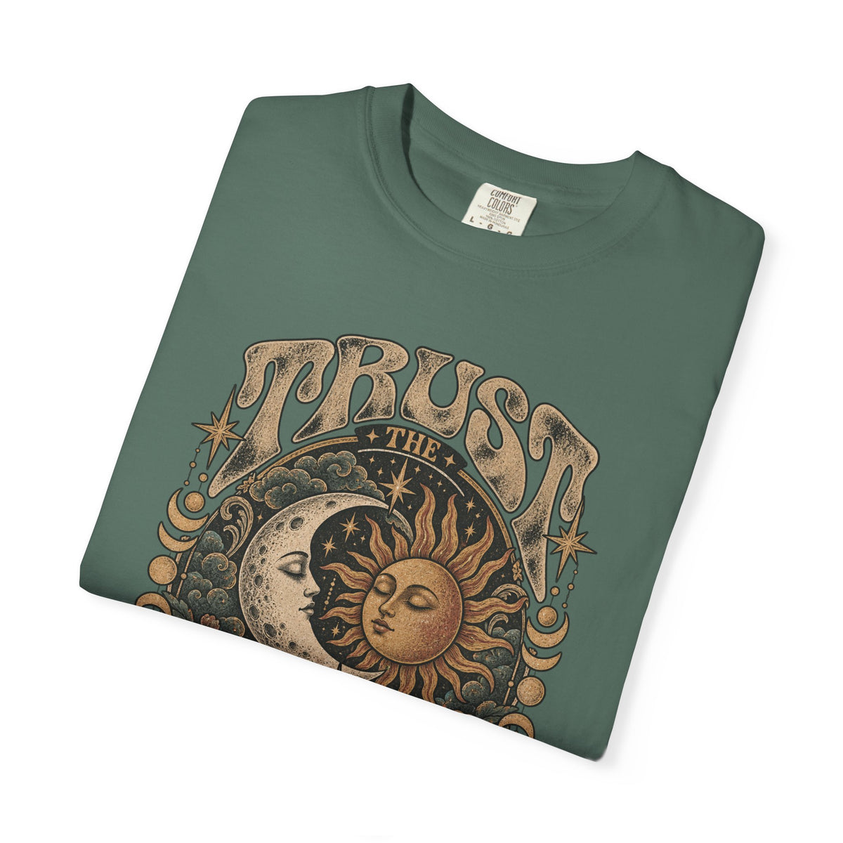 Trust The Universe Tee — Vintage Sun & Moon Celestial T-Shirt