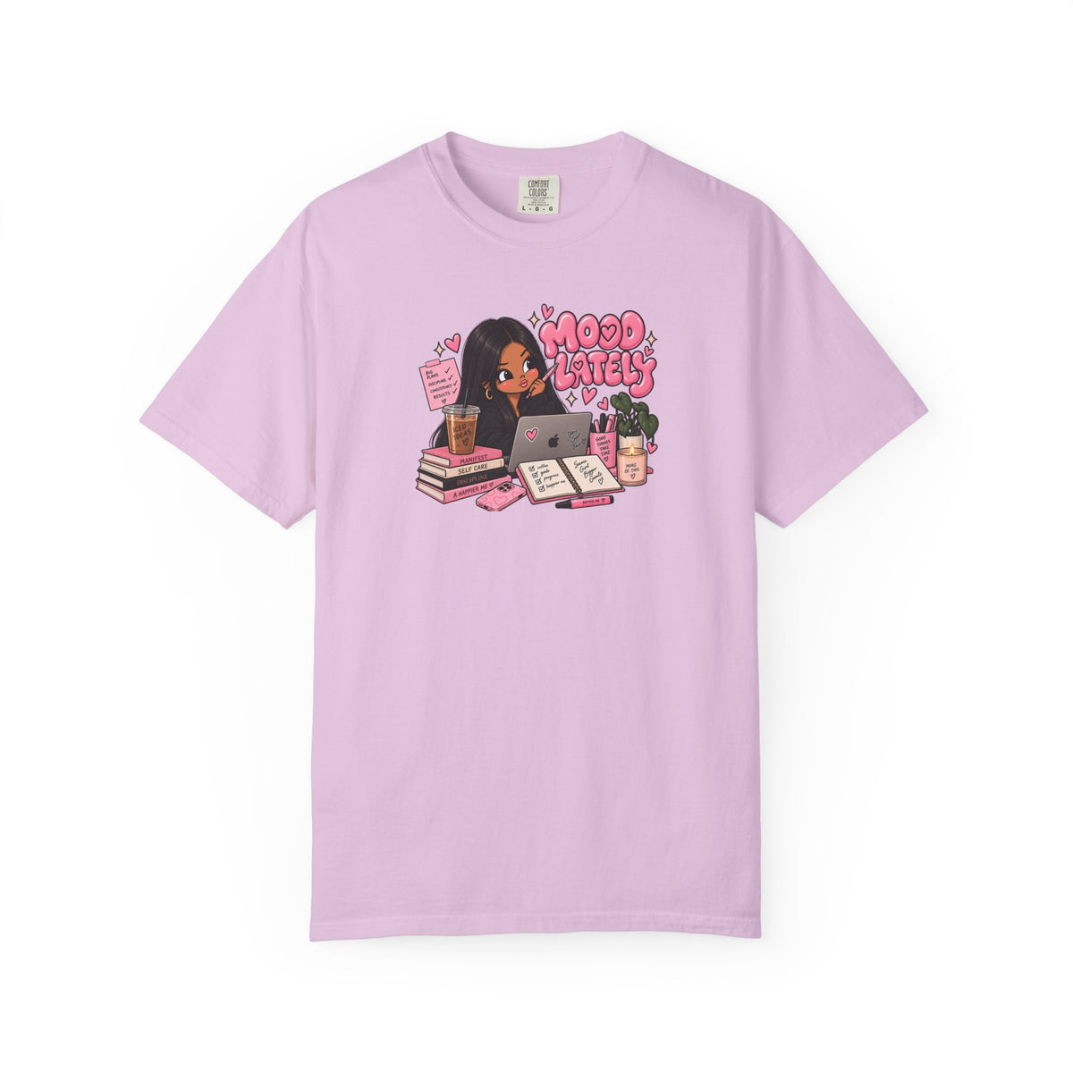 Mood Lately T-Shirt — Cute Study Girl Graphic Tee