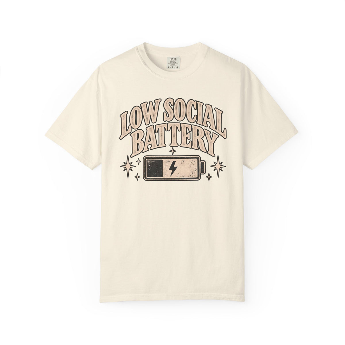 Low Social Battery Tee — Funny Introvert Graphic T-Shirt