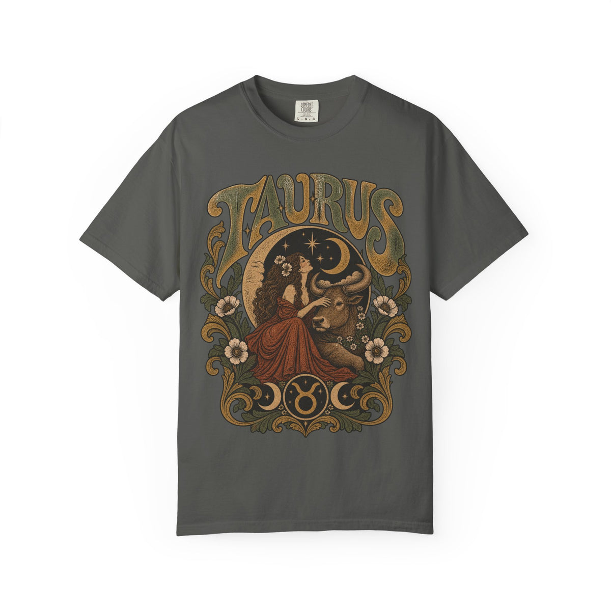 Taurus Zodiac T‑Shirt — Vintage Astrological Bull Graphic