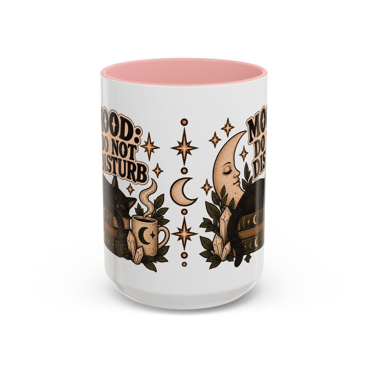 Mood: Do Not Disturb Mug — Sleepy Cat & Moon Ceramic Coffee Mug