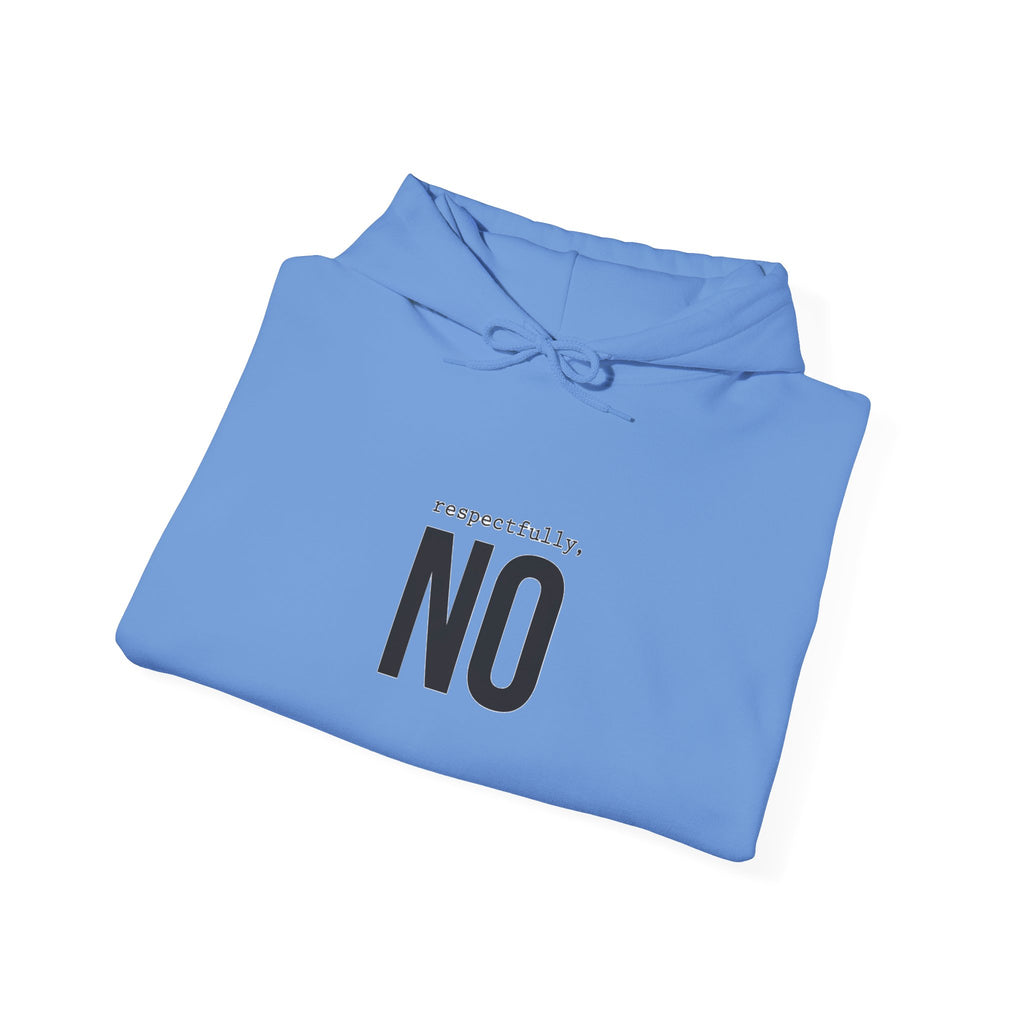 NO Minimal Grumpy Humor Hoodie | Deadpan Text, Introvert Humor