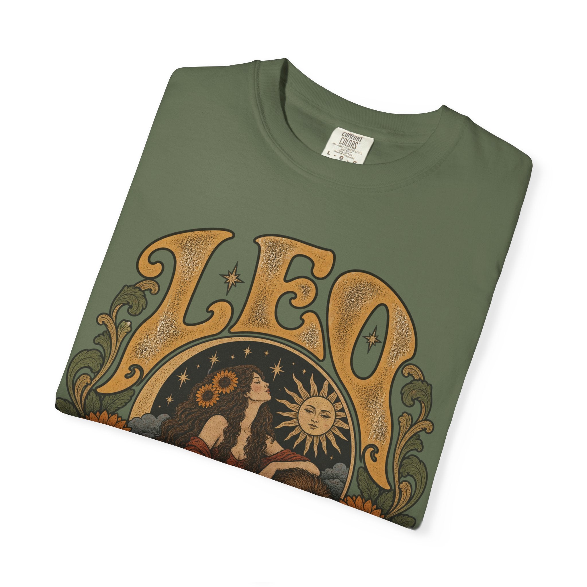 Leo Zodiac T-Shirt — Vintage Astrology Lion Graphic