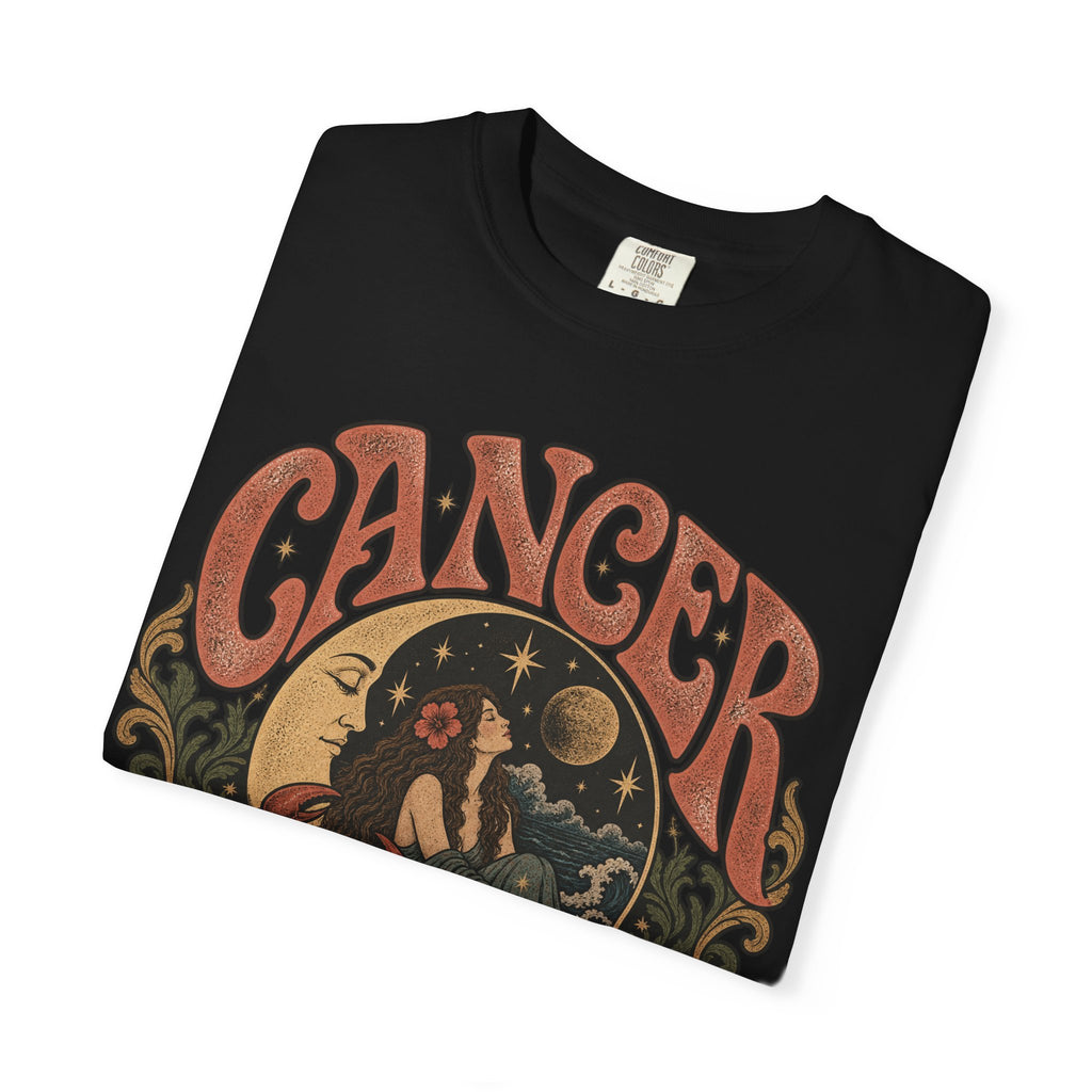 Cancer Zodiac T‑Shirt — Vintage Astrology Tee (Cancer Zodiac Sign)