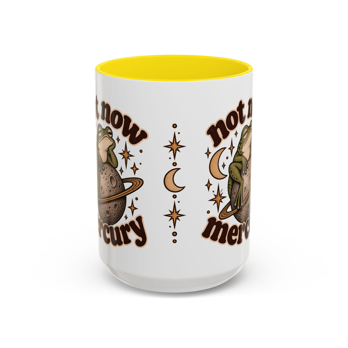 Not Now Mercury Mug — Retro Frog & Planet Ceramic Coffee Mug
