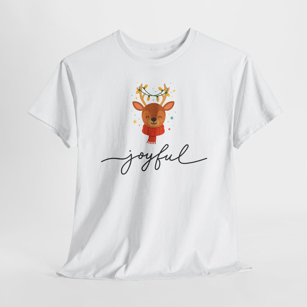 Joyful Reindeer Tee – Cute Holiday Christmas Shirt
