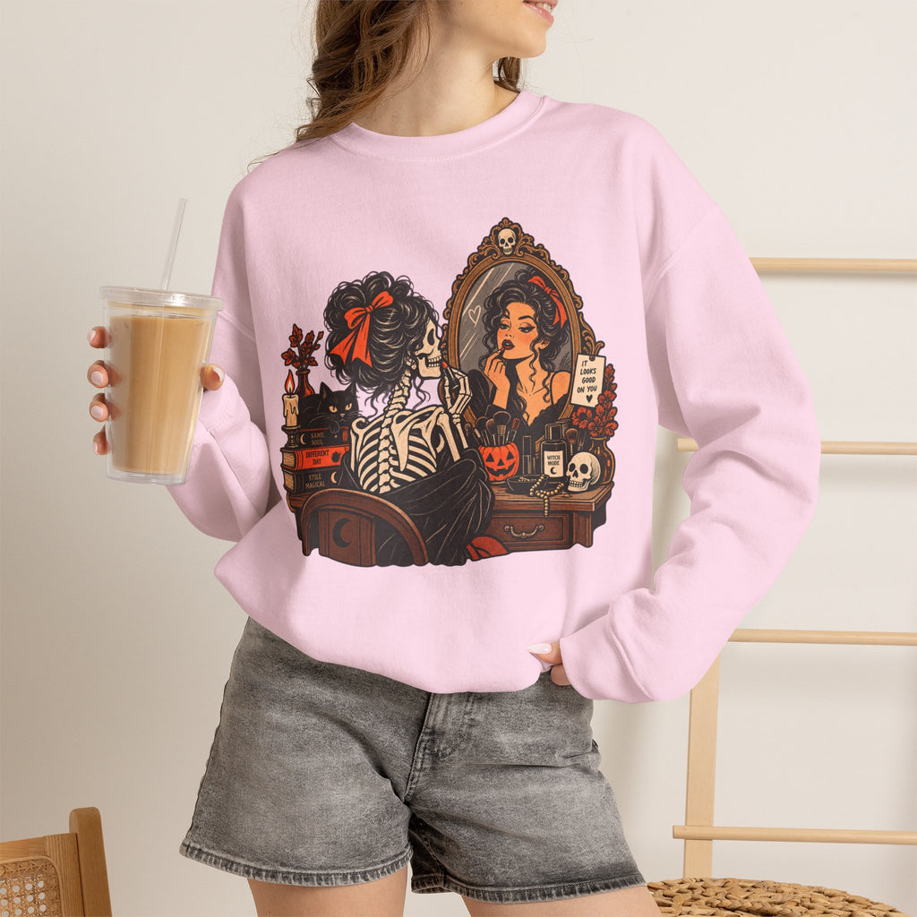 Skeleton Makeup Sweatshirt