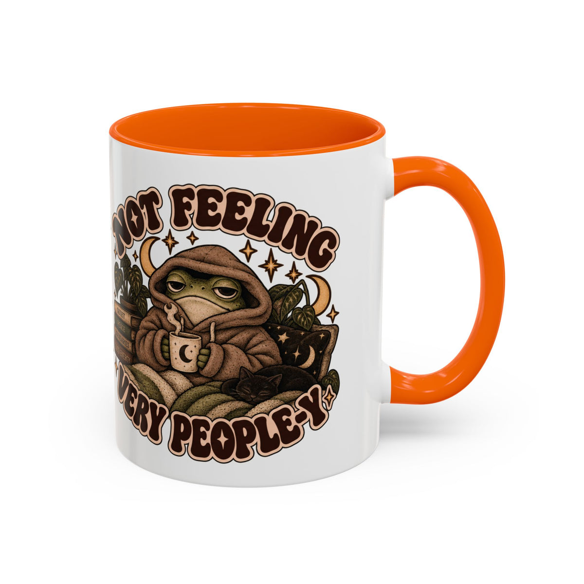 Not Feeling Very Peopley Mug — Cozy Frog Introvert Ceramic Coffee Mug