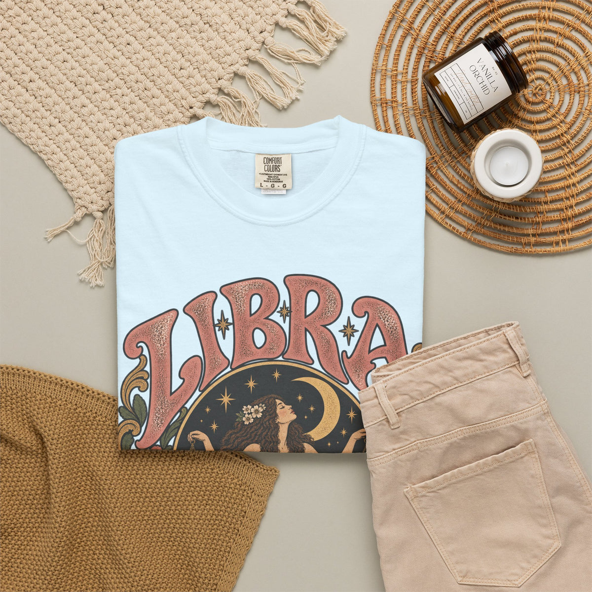 T-Shirt — Libra Vintage Zodiac Graphic Tee