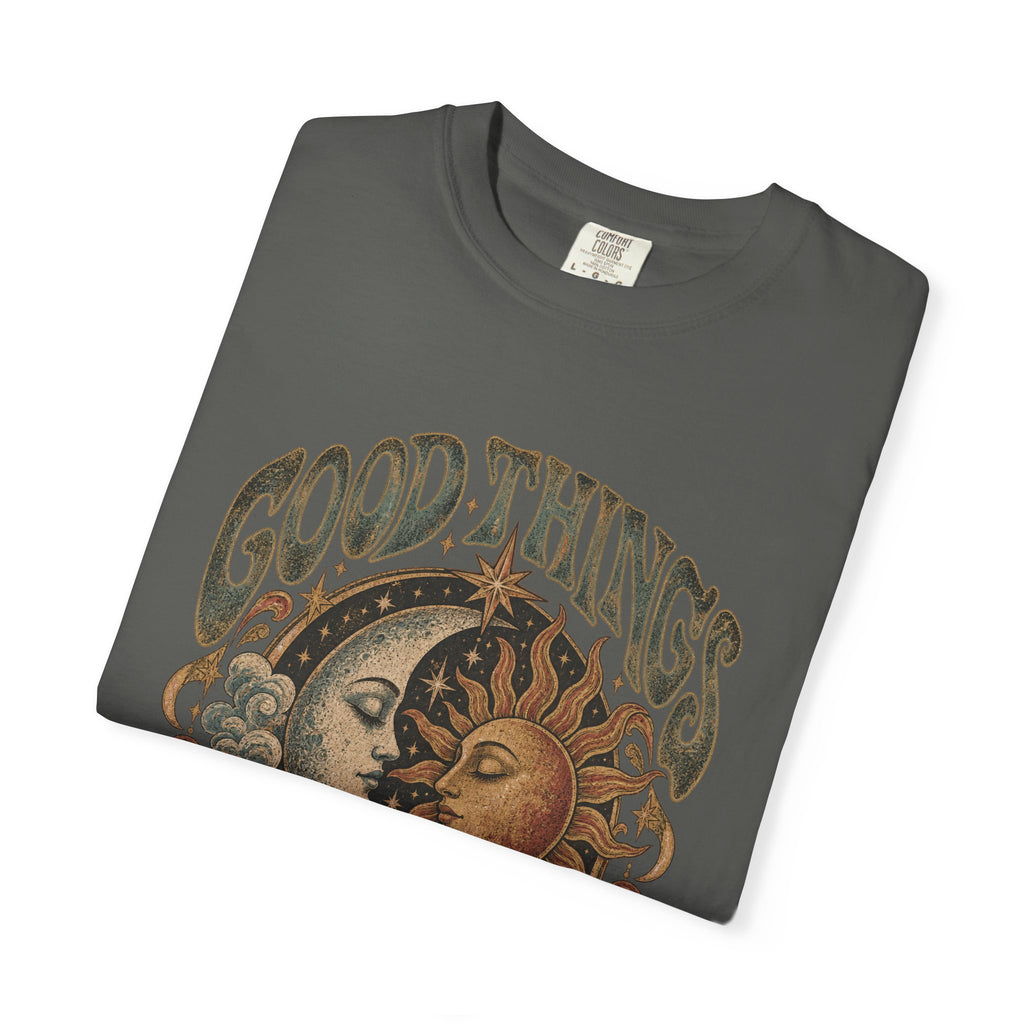 Good Things Take Time Tee — Vintage Sun & Moon Graphic T-Shirt