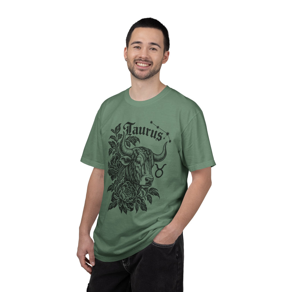 Taurus Zodiac T-Shirt — Floral Bull Astrology Tee