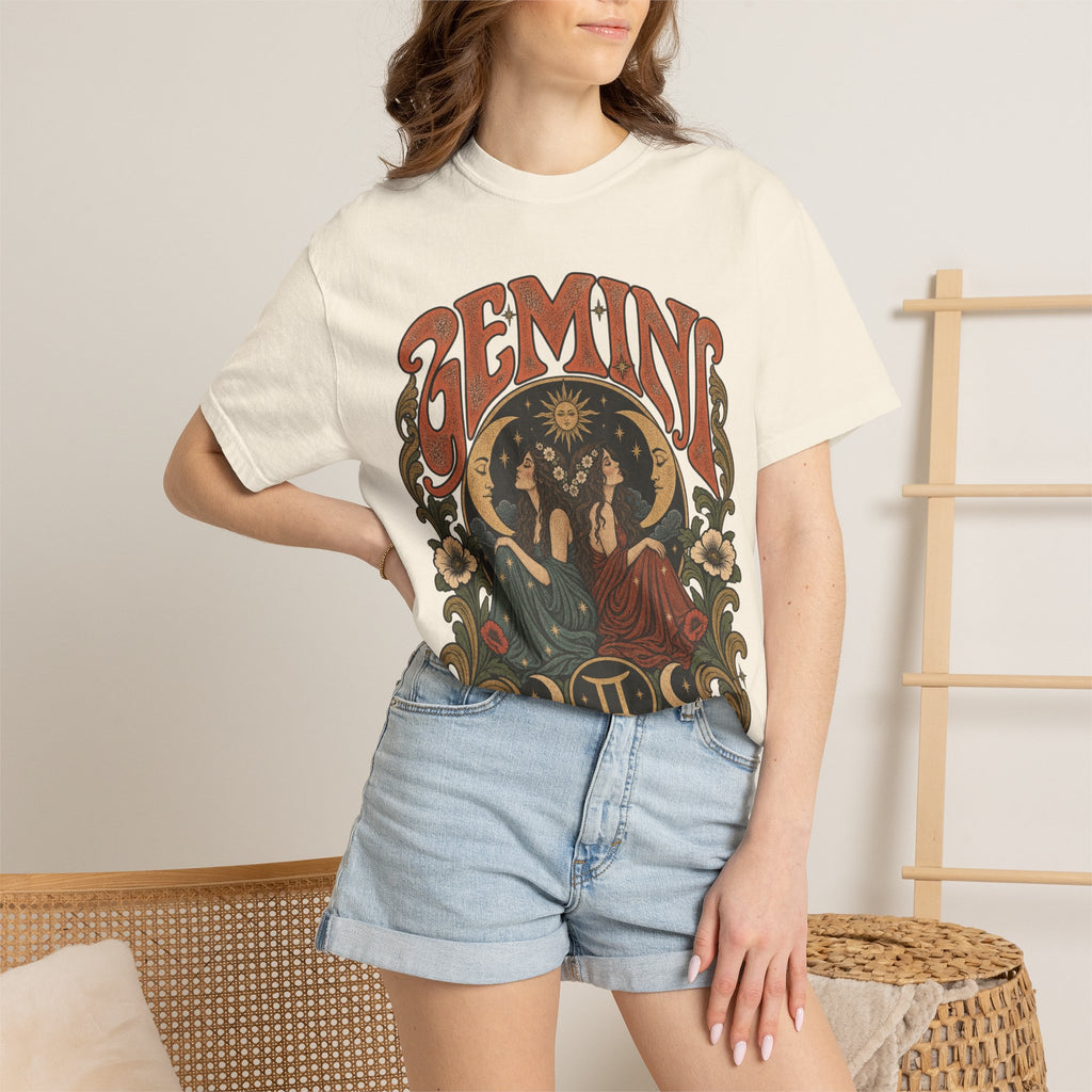 Gemini Zodiac T-Shirt — Vintage Astrological Graphic Tee