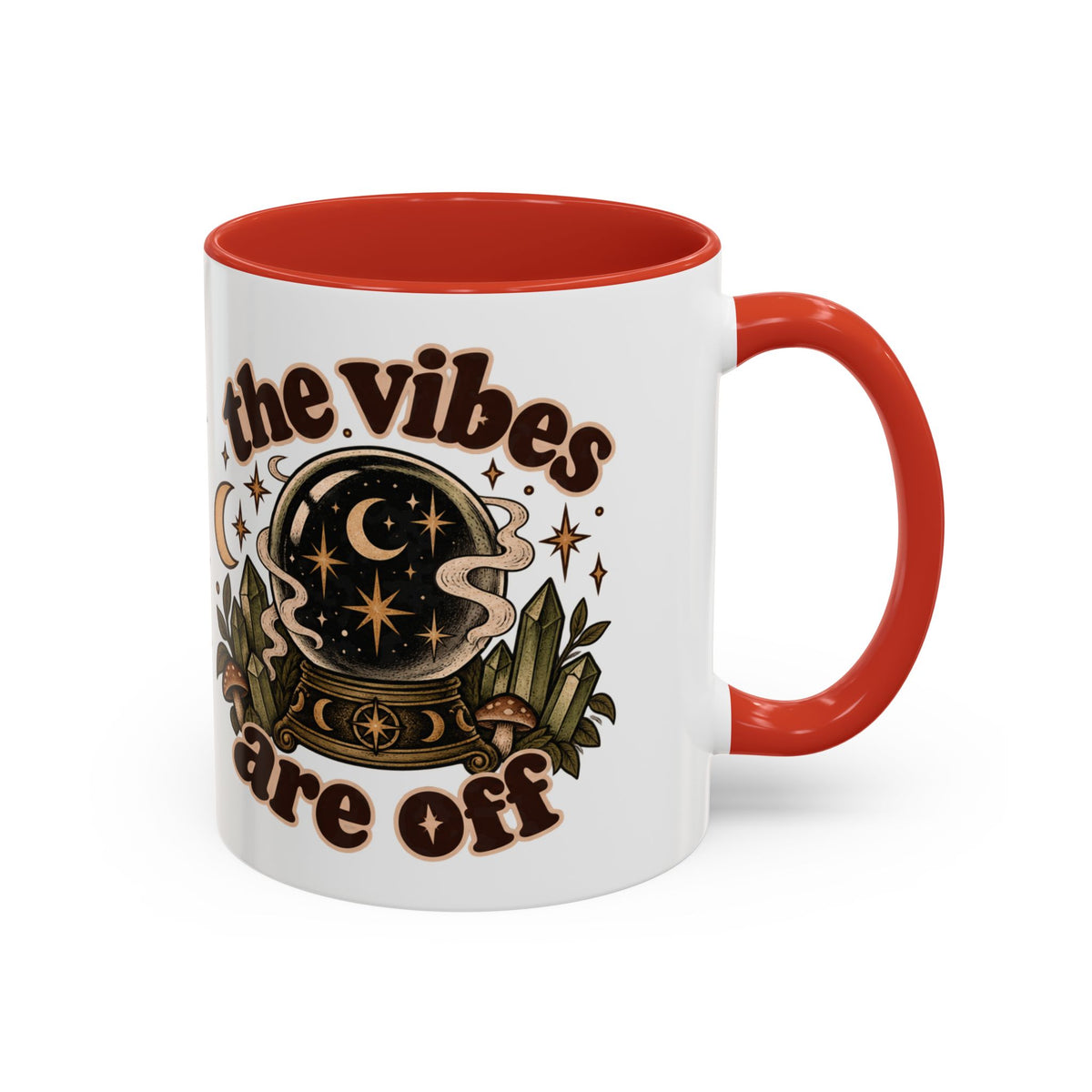 The Vibes Are Off Mug — Crystal Ball Mystical Ceramic Coffee Mug