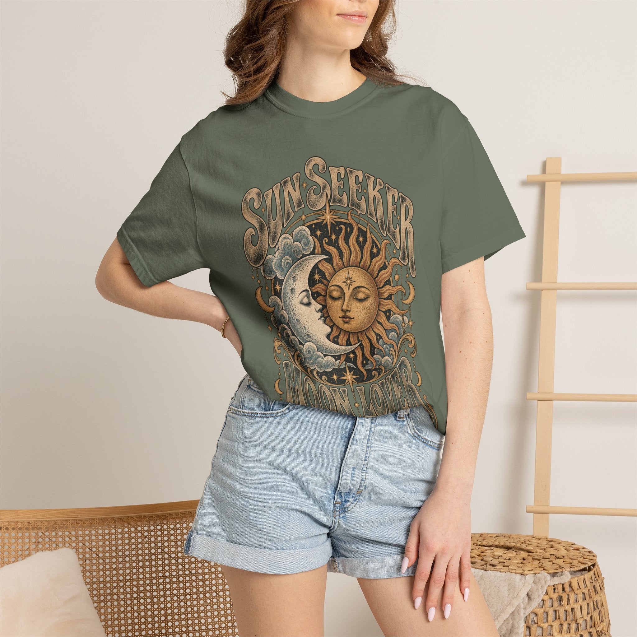 Sunseeker Moonlovers T-Shirt — Vintage Sun & Moon Graphic Tee