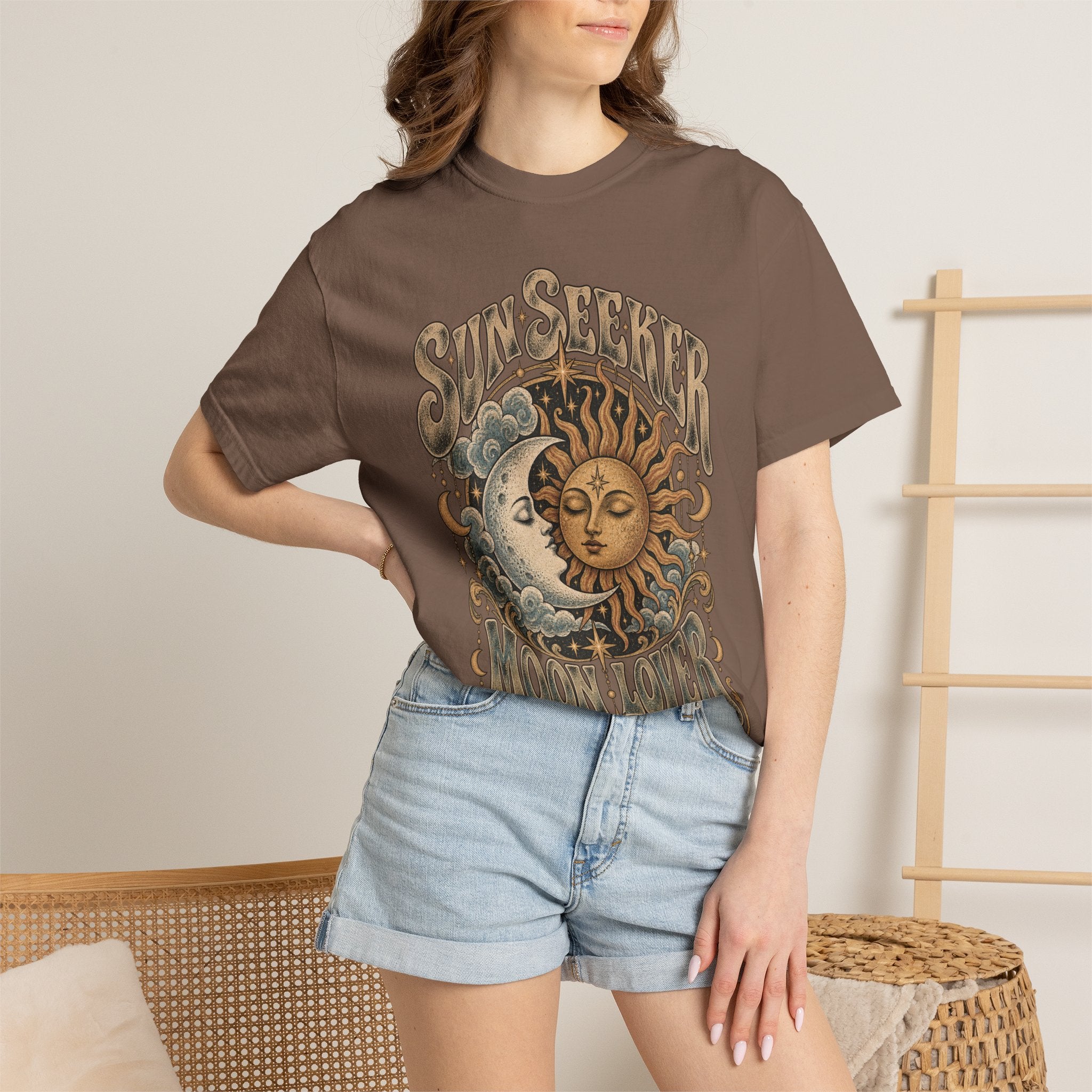 Sunseeker Moonlovers T-Shirt — Vintage Sun & Moon Graphic Tee