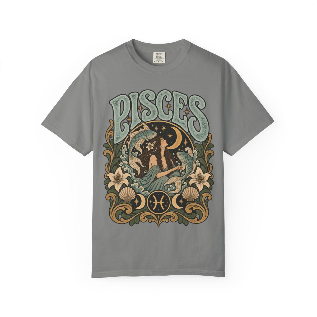 Vintage Pisces Zodiac Tee — Retro Celestial Astrology T-Shirt