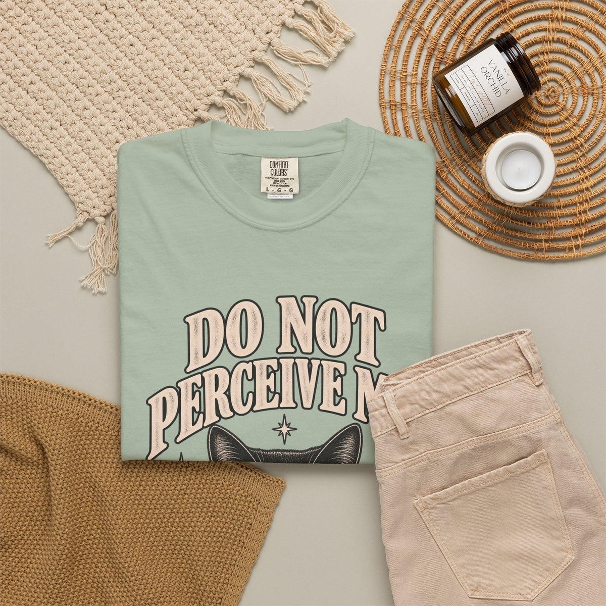 Do Not Perceive Me Tee — Funny Black Cat Introvert T-Shirt