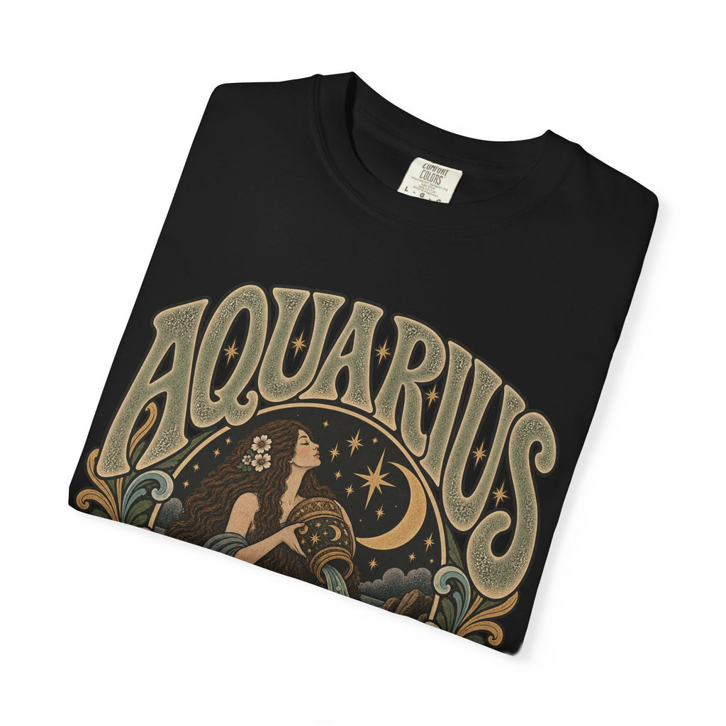 Aquarius Zodiac T-Shirt — Vintage Astrological Sign Tee