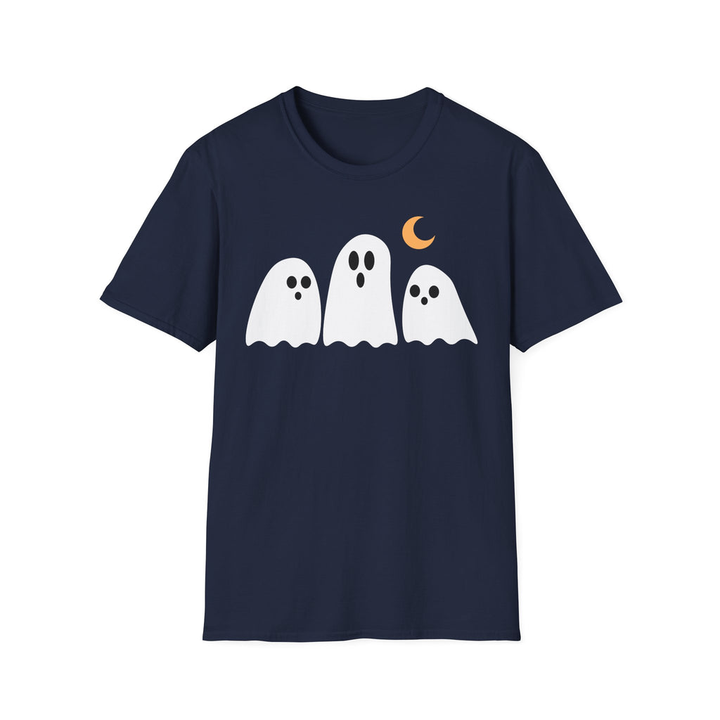 Cute Ghosts T-Shirt – Playful Halloween Moon Graphic Tee
