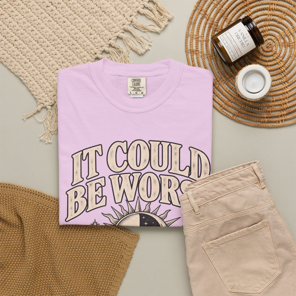 It Could Be Worse Tee — Vintage Sun & Moon Graphic T-Shirt