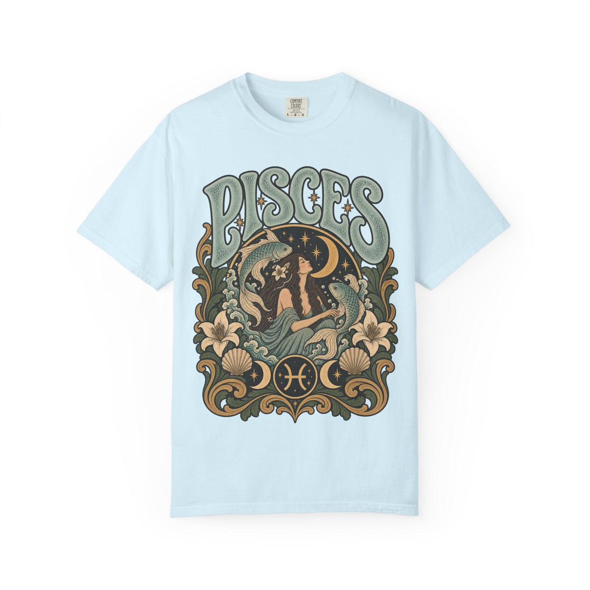 Vintage Pisces Zodiac Tee — Retro Celestial Astrology T-Shirt