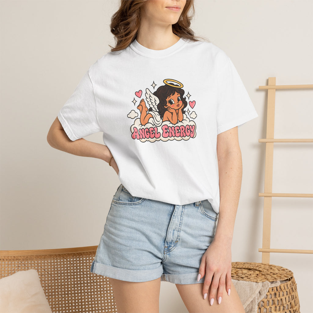 Angel Energy T-Shirt — Cute Retro Angel Graphic Tee