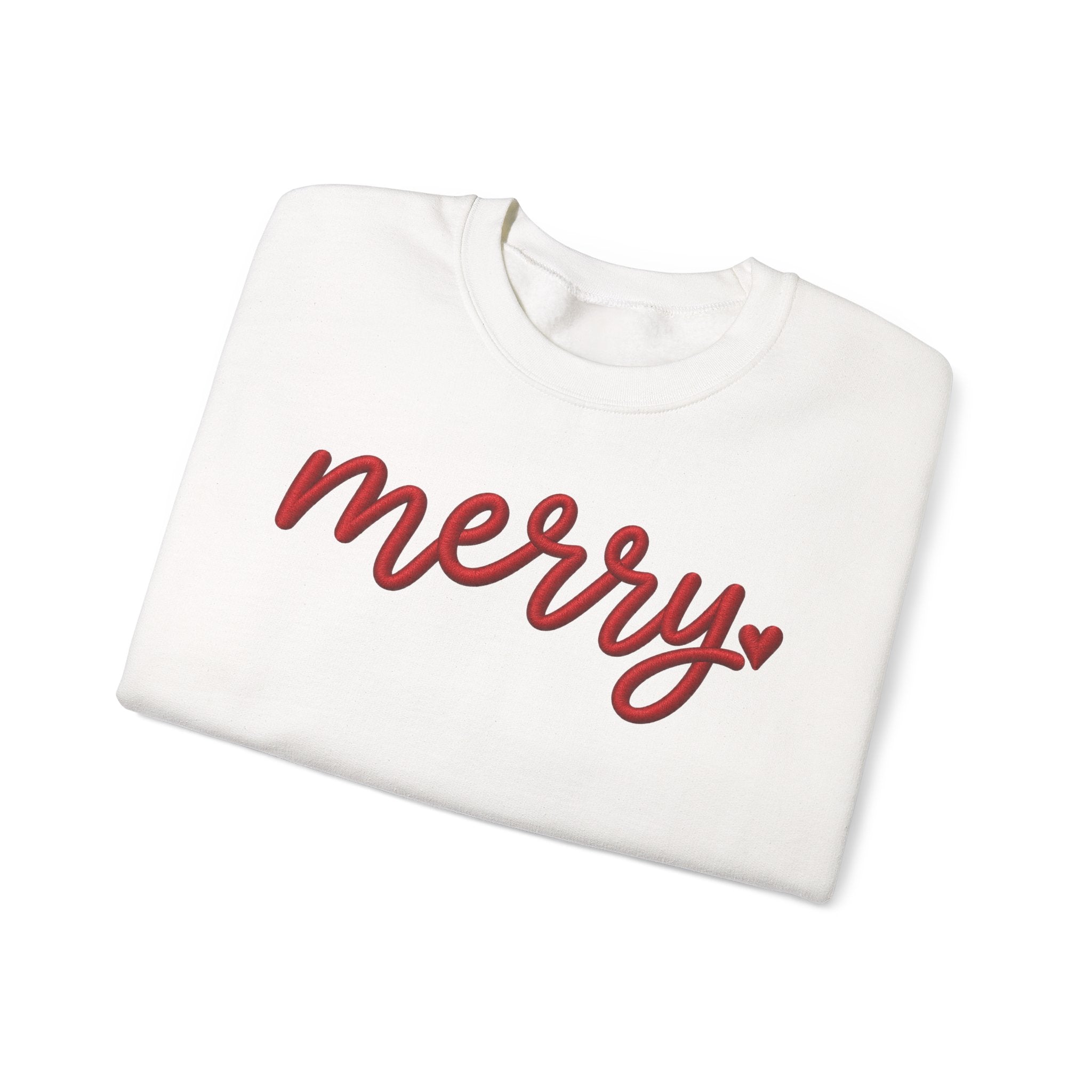 Merry Script Sweatshirt — Cozy Holiday Crewneck