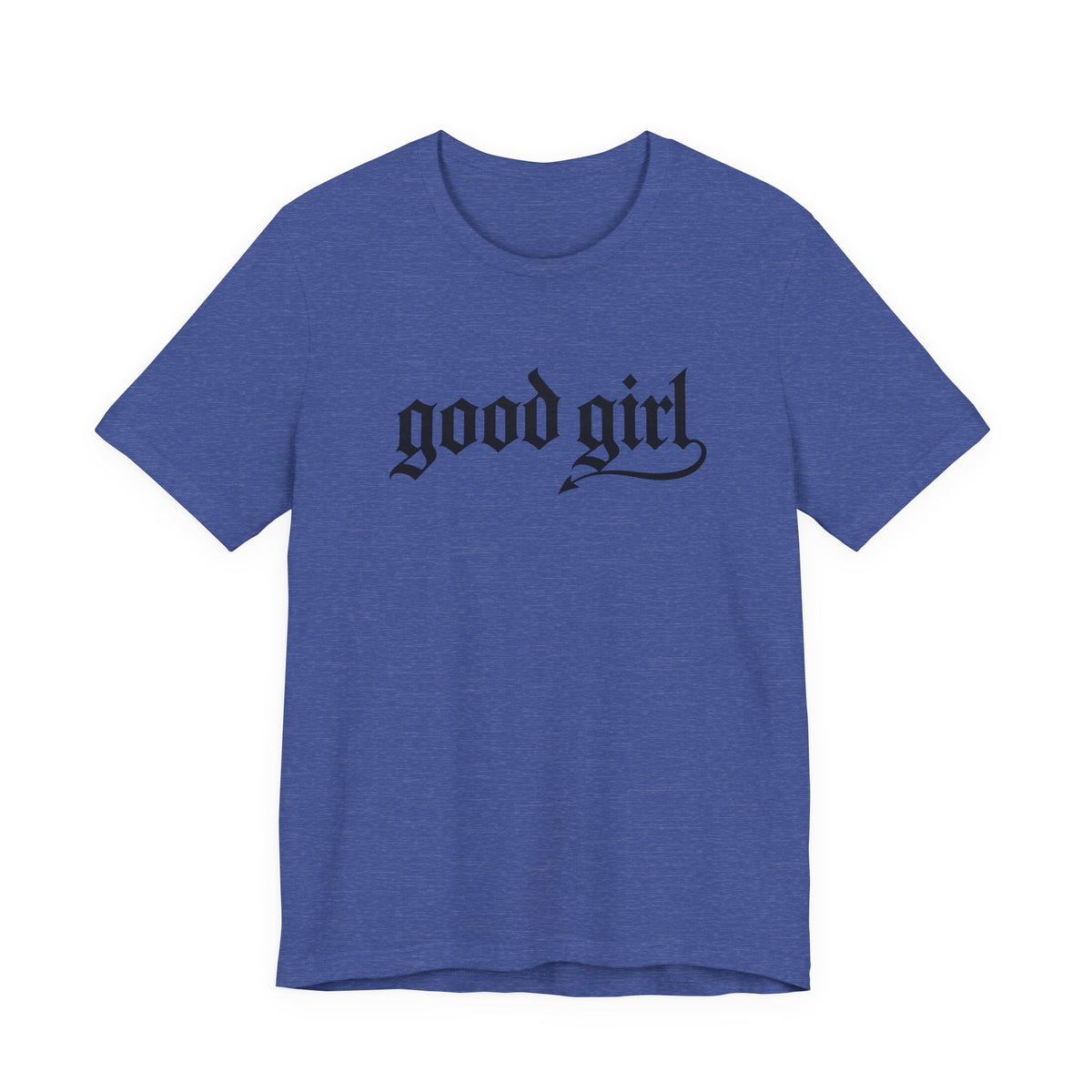 Good Girl Graphic Tee — Vintage Script White T-Shirt