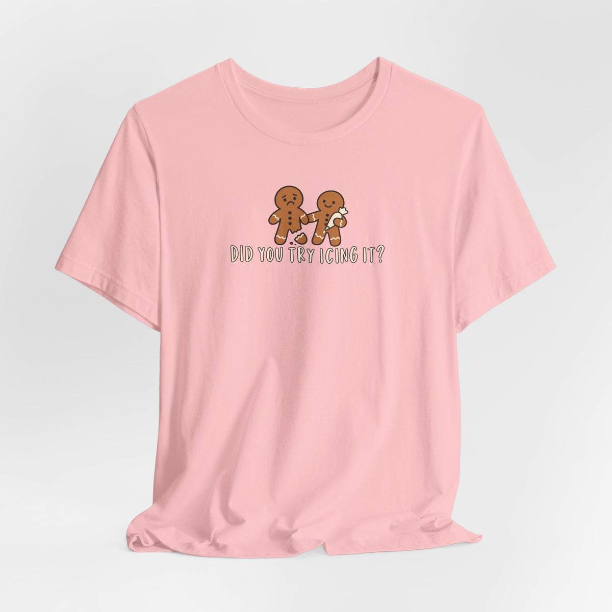 Gingerbread Couple Tee – "Did You Try Icing It?" Holiday Christmas Shirt