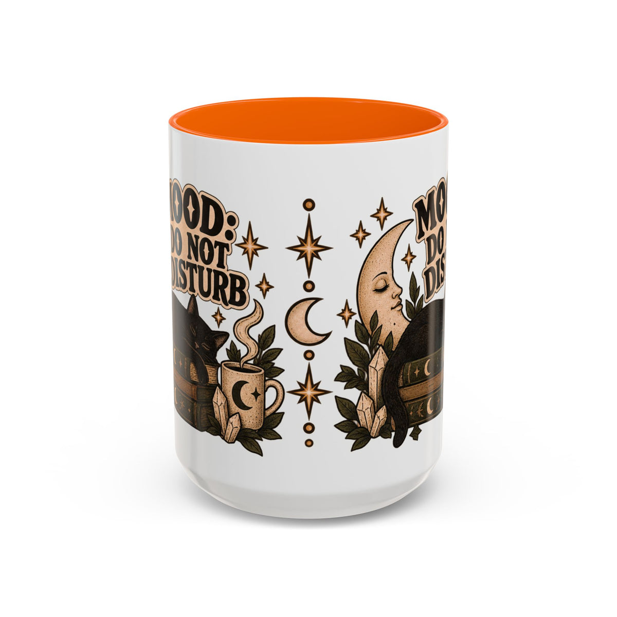 Mood: Do Not Disturb Mug — Sleepy Cat & Moon Ceramic Coffee Mug