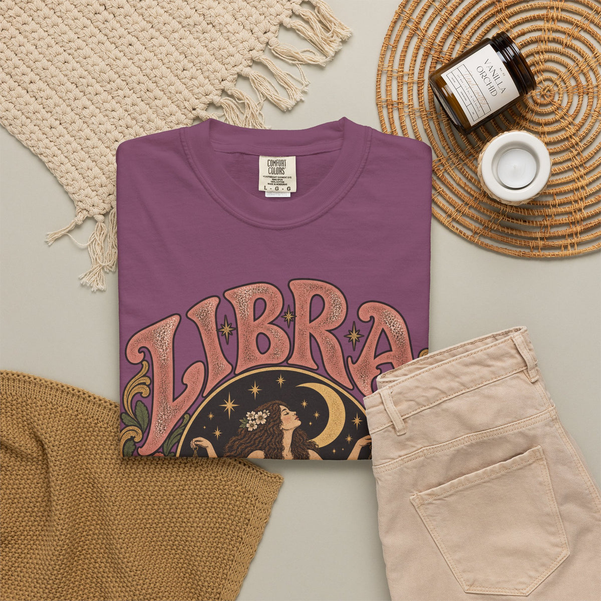 T-Shirt — Libra Vintage Zodiac Graphic Tee