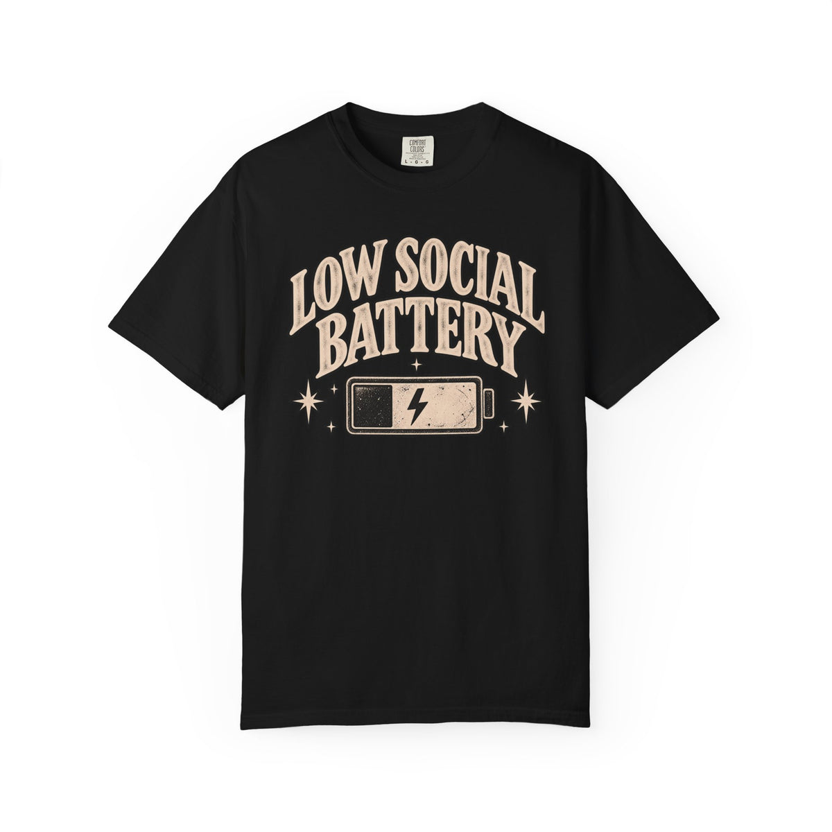 Low Social Battery Tee — Funny Introvert Graphic T-Shirt