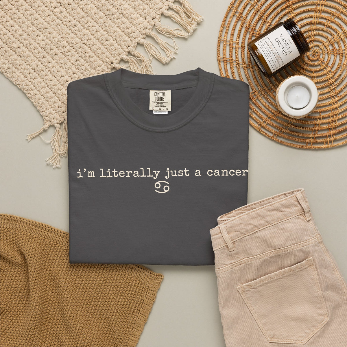 "I'm Literally Just a Cancer" Zodiac Tee